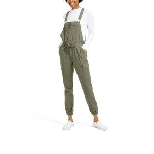 Almost Famous Sage Green Overalls